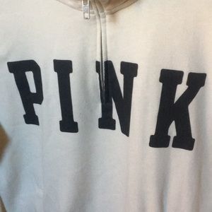 Pink half zip with front pocket